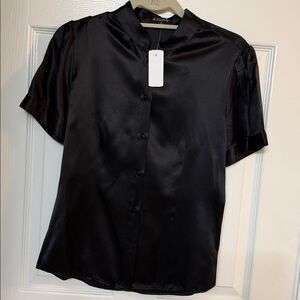 NWT Brooks Brothers women’s silk blouse, SHORT SLEEVE RETAIL $170 size 8 luxury